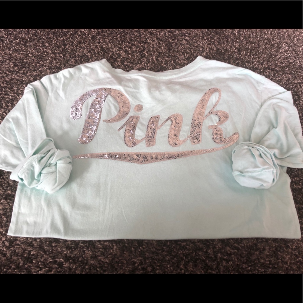 Pink Victoria’s Secret Bling Long Sleeve Tee